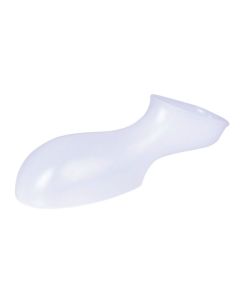 Urinal femme 1000 ml translucide, sans couvercle, sans poignée